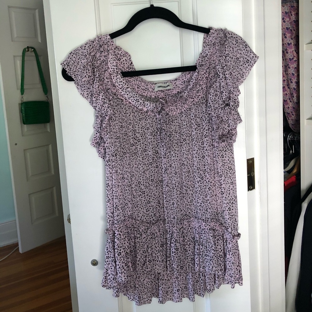 Zadig & Voltaire Floral Ruffle Top
